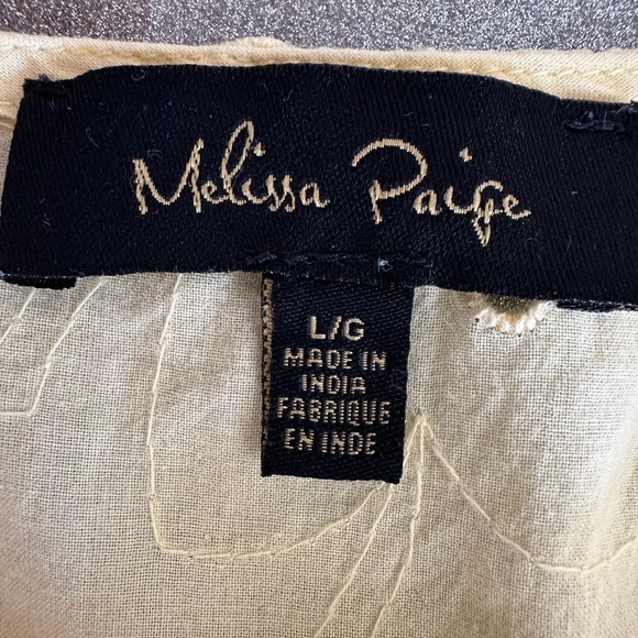 Melissa Paige Yellow Eyelet Peplum Blouse (842) - Picture 10 of 11